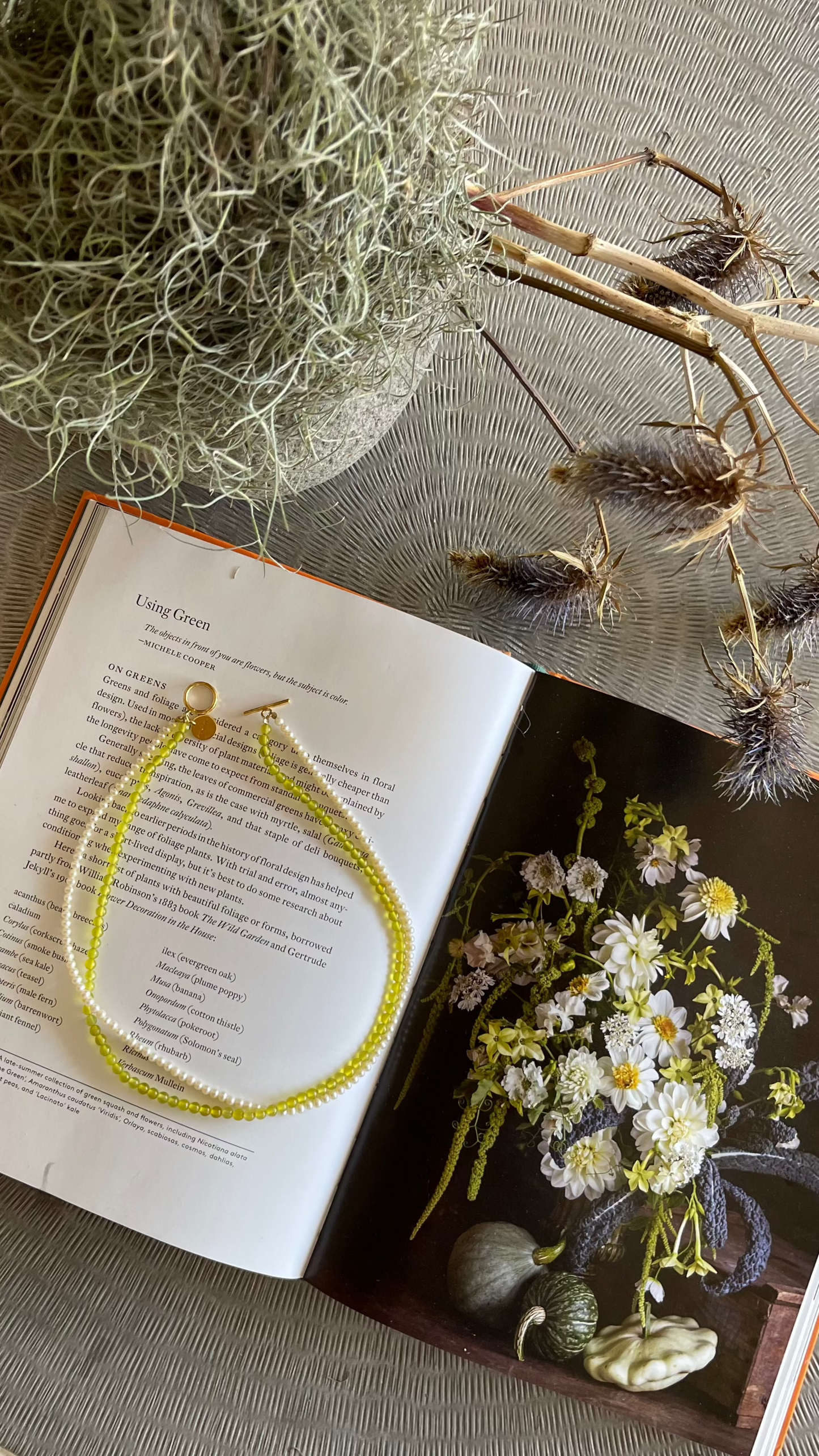 necklace, baby pearls with Korean jade, gold plated silver, handcrafted, cute necklace, fine jewellery