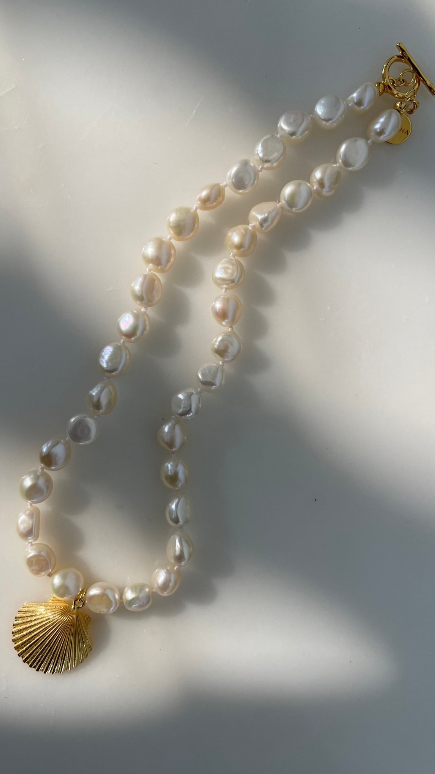 pearl necklace, fine jewellery, gold plated silver, gold, elegant jewellery