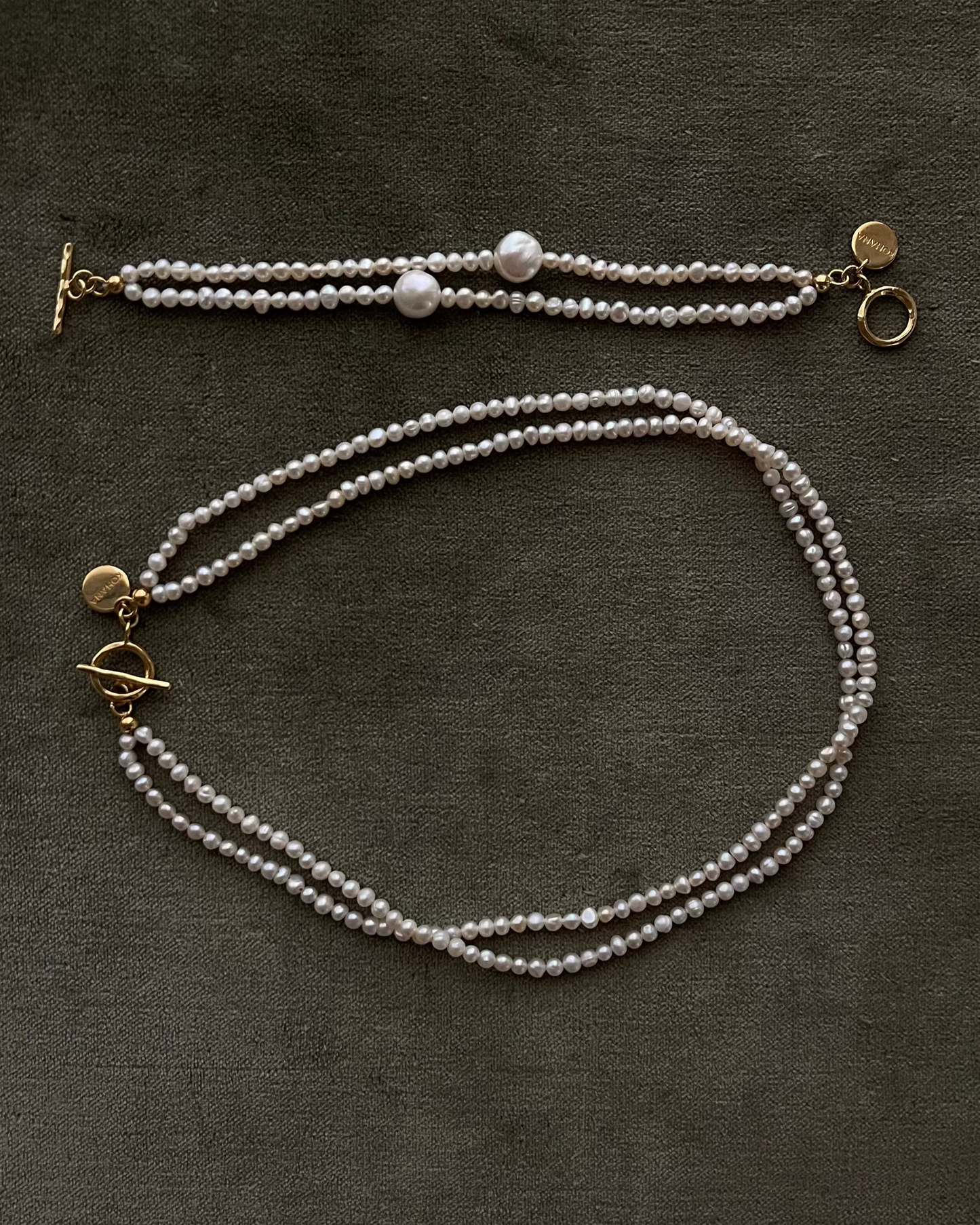 elegant pearl necklace, handcrafted in Bali, baby pearls, gold plated silver, baby pearls necklace. Present Ideas. Pearls wedding jewellery