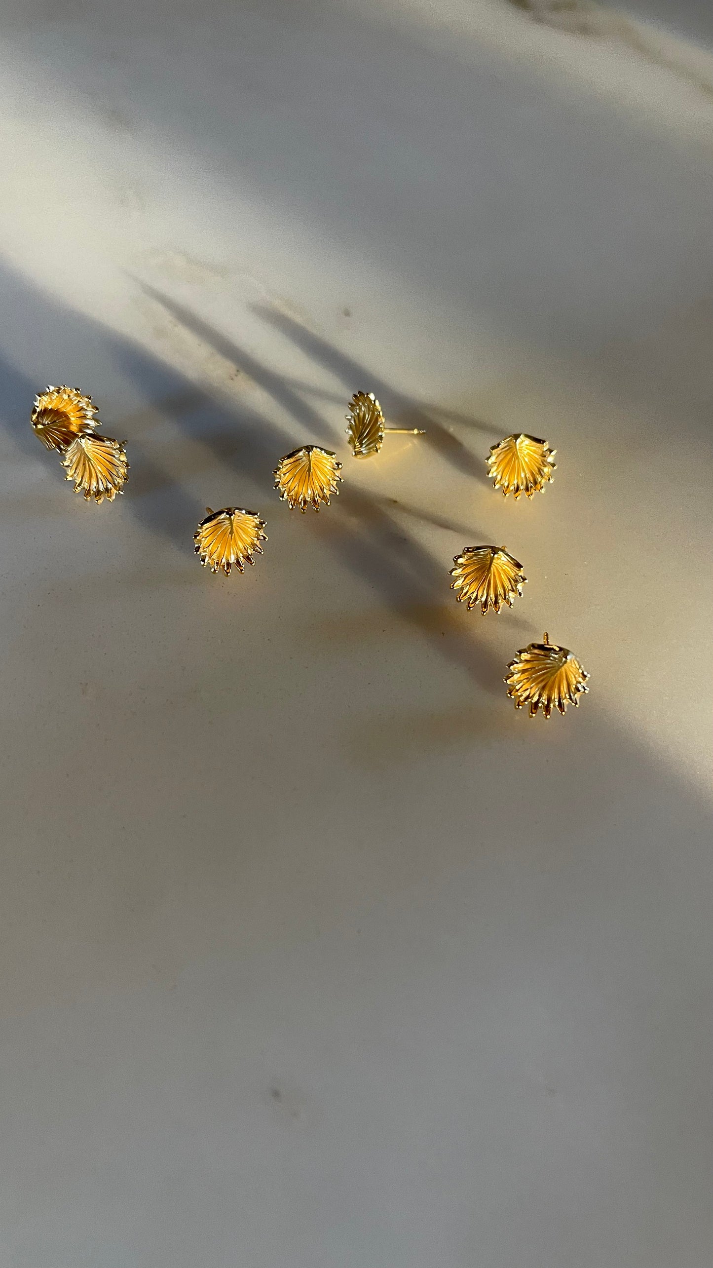 studs earrings, gold plated silver, slow fashion brand, handcrafted in Bali
