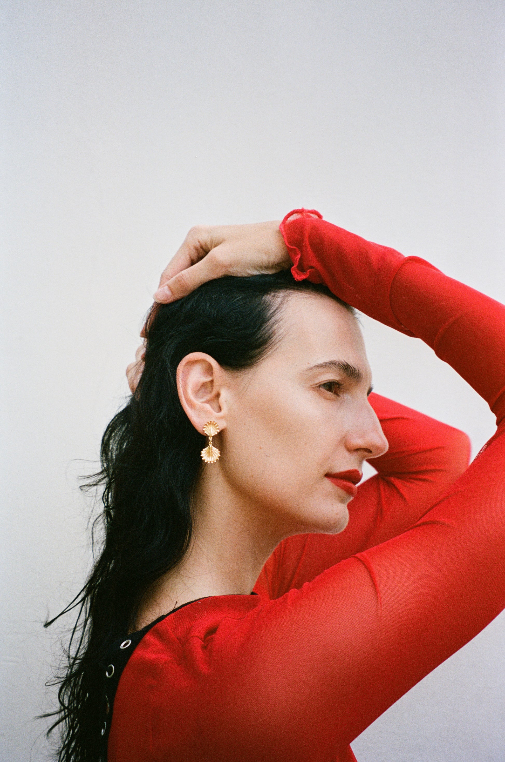 Gold Plated Silver Earrings, handcrafted in Bali, Ukrainian jewellery brand, elegant earrrings as a symbol of summer vacation and the memories we are keeping with it