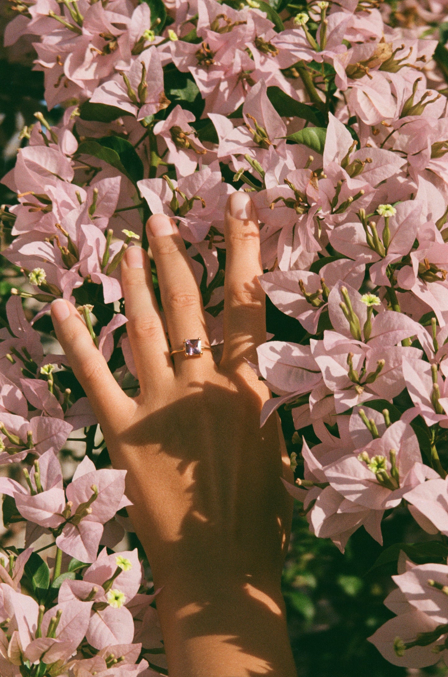 handcrafted ring with amethyst