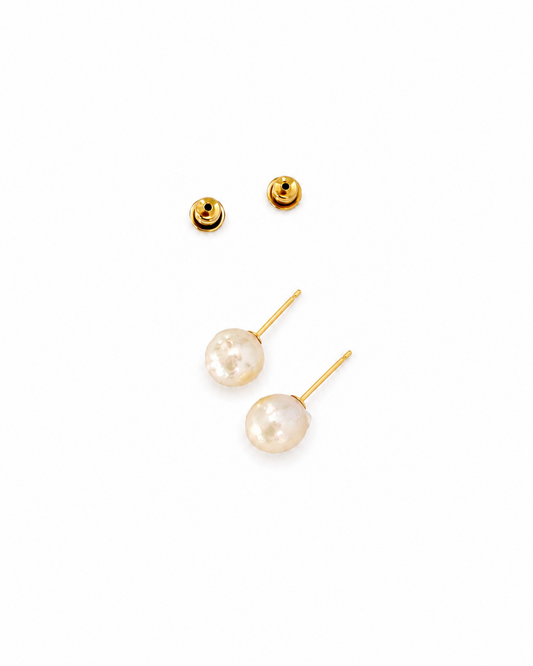 pink pearl studs