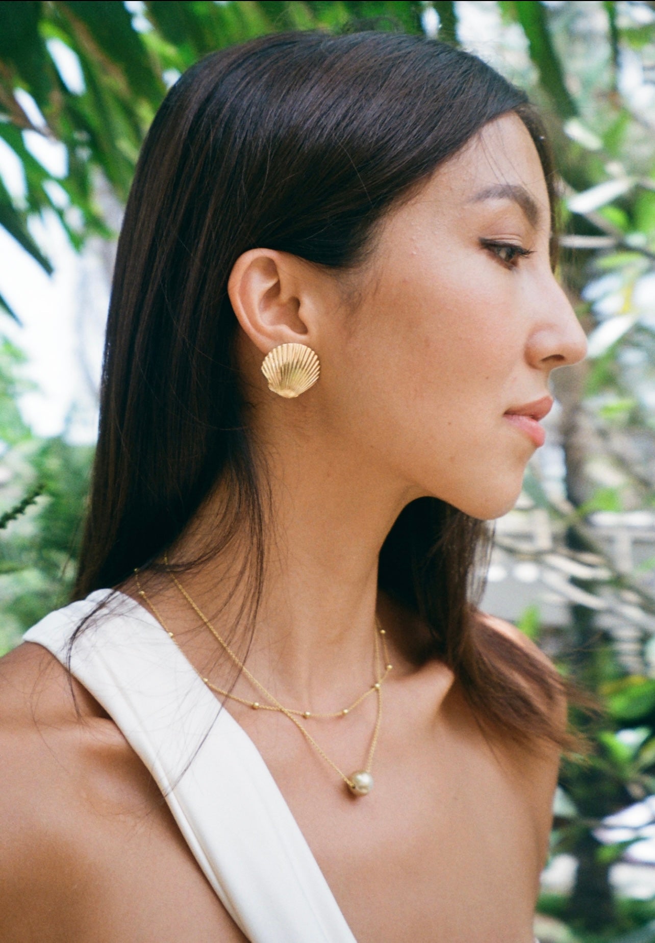 pearl necklace, gold plated silver, natural pearl, handcrafted jewelry, jewelry for vacation 