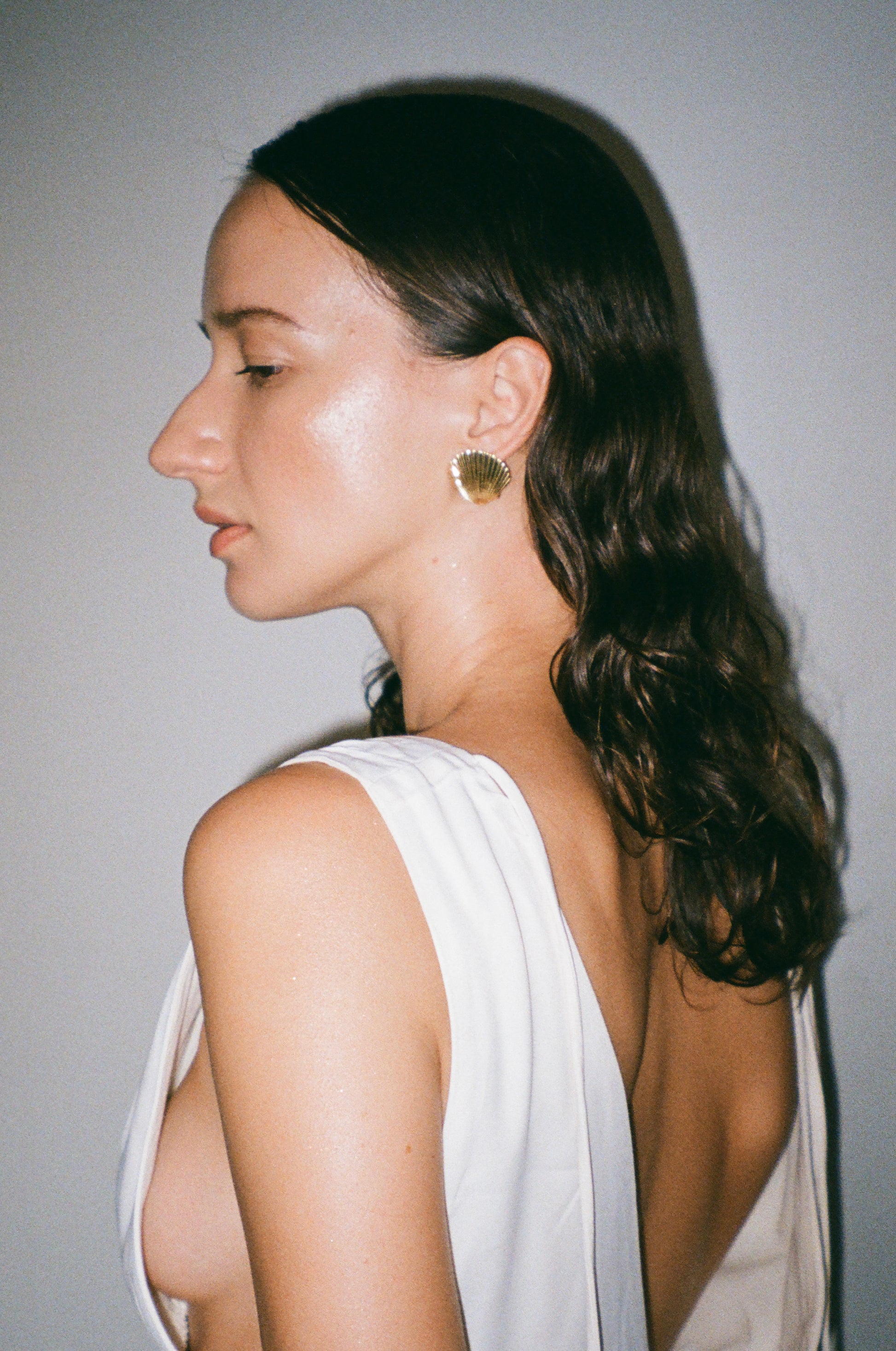 925 silver plated with 18k gold, handcrafted shell earrings 