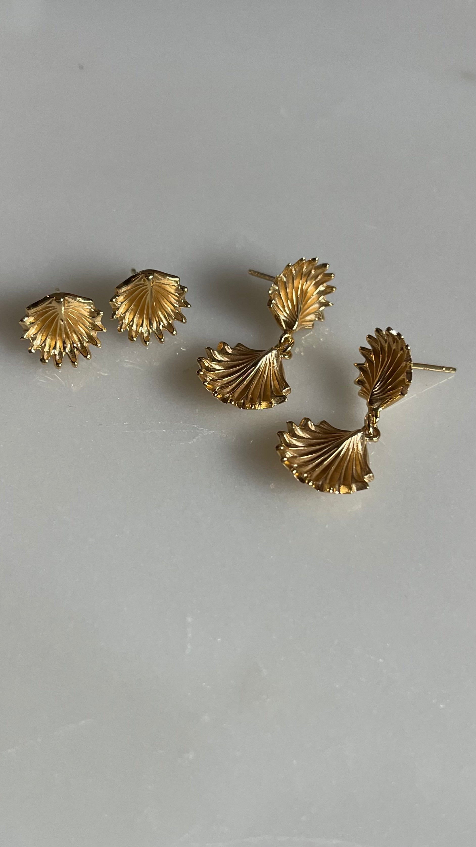 Gold Plated Silver Earrings, handcrafted in Bali, Ukrainian jewellery brand, elegant earrrings as a symbol of summer vacation and the memories we are keeping with it