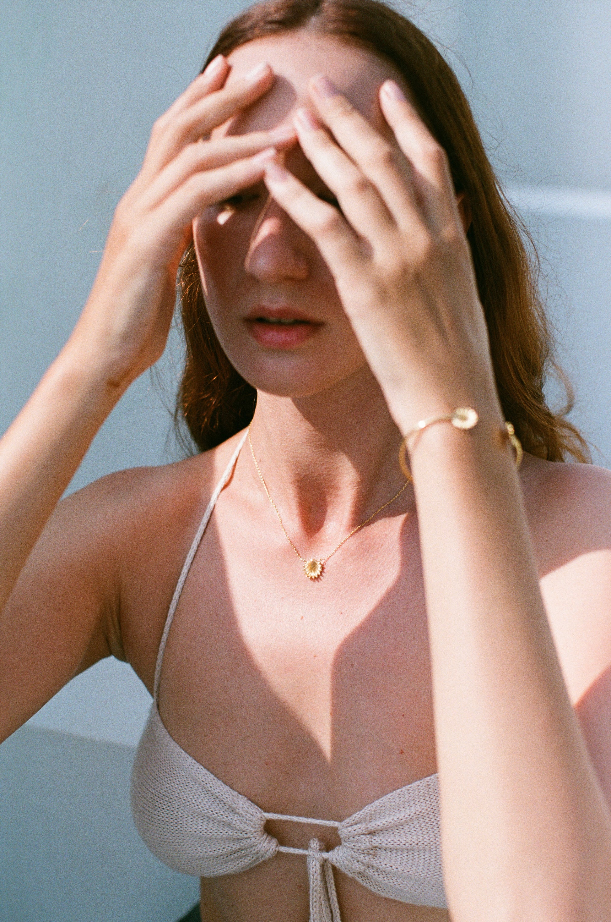 gold plated silver, necklace, handcrafted, elegant style
